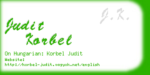 judit korbel business card